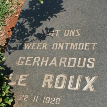 ROUX Gerhardus, le 1928-1982