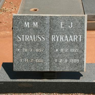 STRAUSS M.M. 1897-1981 :: RYKAART E.J. 1921-1989
