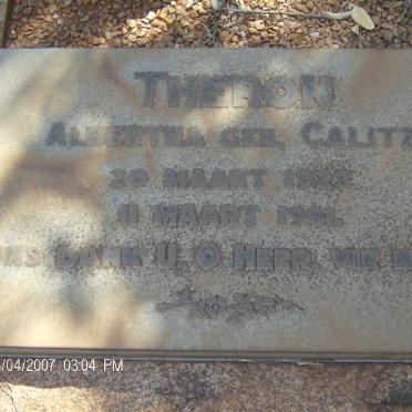 THERON Alberta nee CALITZ 1923-1981