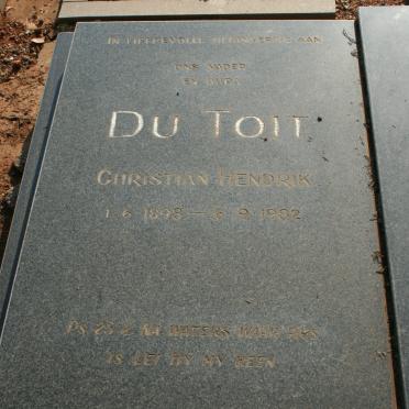 TOIT Christian Hendrik 1898-1982