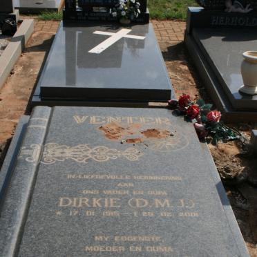 VENTER D.J.M. 1915-2001 &amp; J.L. 1916-1980