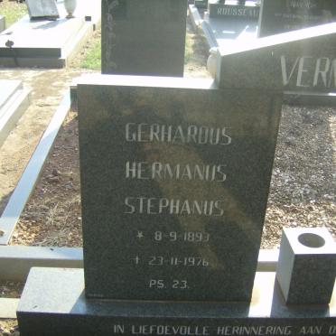 VERMEULEN Gerhardus Hermanus Stephanus 1893-1976