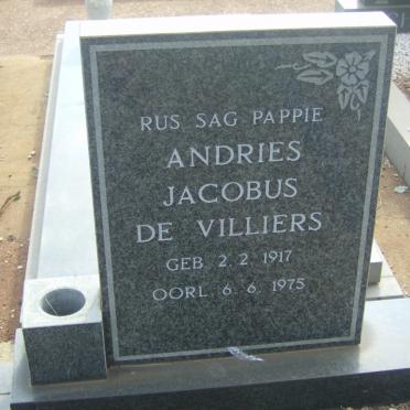 VILLIERS Andries Jacobus, de 1917-1975