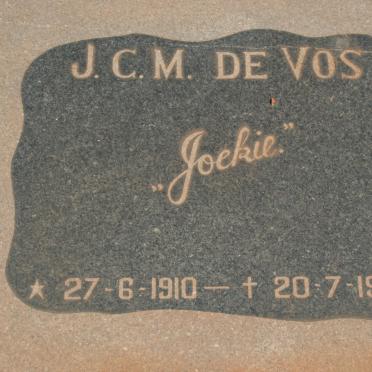 VOS J.C.M., de 1910-1979