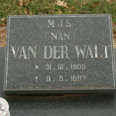 WALT M.J.S., van der 1909-1997