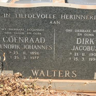 WALTERS Coenraad Hendrik Johannes 1896-1977 &amp; Dirk Jacobus 1904-1994