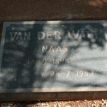 WATT Naas, van der 1898-1982