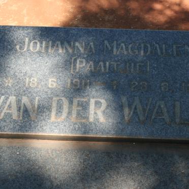 WALT Johanna Magdalena, van der 1911-1979