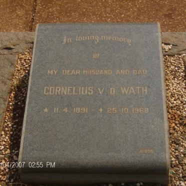WATH Cornelius, v.d. 1891-1968