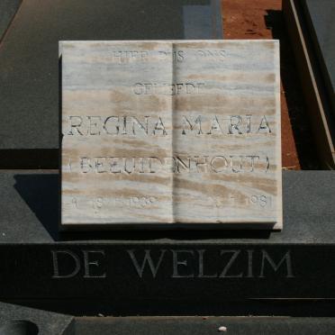 WELZIM Regina Maria, de nee BEZUIDENHOUT 1939-1981