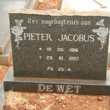 WET Pieter Jacobus, de 1916-1987