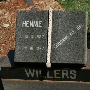 WILLERS Hennie 1927-1977
