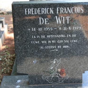 WIT Frederick Francois, de 1955-1979
