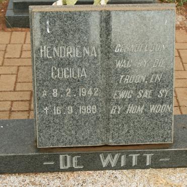 WITT Hendriena Cucilia, de 1942-1988