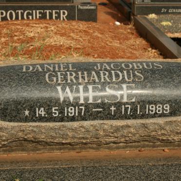 WIESE Daniël Jacobus Gerhardus 1917-1989