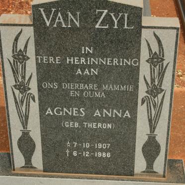 ZYL Agnes Anna, van nee THERON 1907-1986