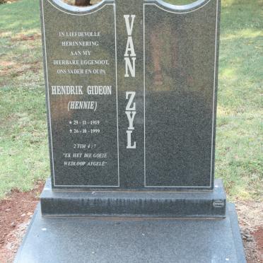 ZYL Hendrik Gideon, van 1919-1999