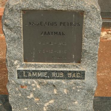 ZAAYMAN Lambertus Petrus 1942-1986