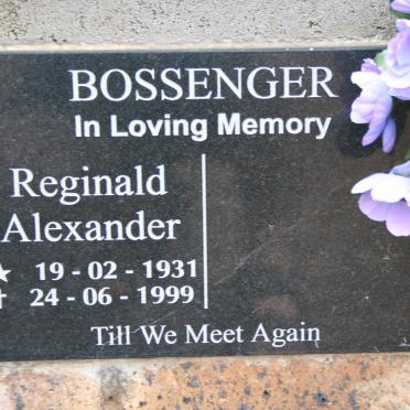 BOSSENGER Reginald Alexander 1931-1999