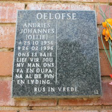 OELOFSE Andries Johannes 1936-1996