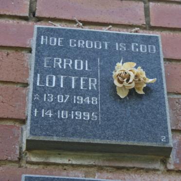 LOTTER Errol 1948-1995