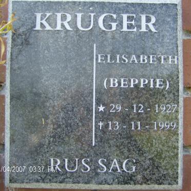 KRÜGER Elisabeth 1927-1999