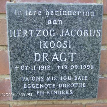 DRAGT Hertzog Jacobus 1912-1996