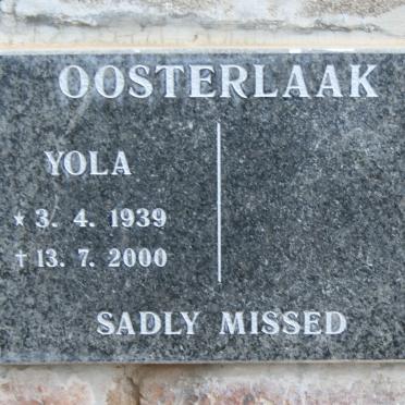 OOSTERLAAK Yola 1939-2000