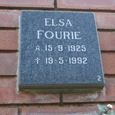 FOURIE Elsa 1925-1992