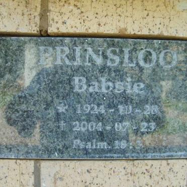 PRINSLOO Babsie 1924-2004