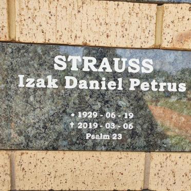 STRAUSS Izak Daniel Petrus 1929-2019