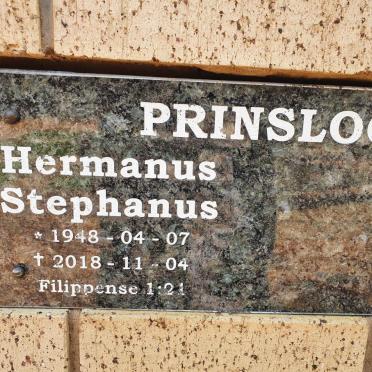 PRINSLOO Hermanus Stephanus 1948-2018