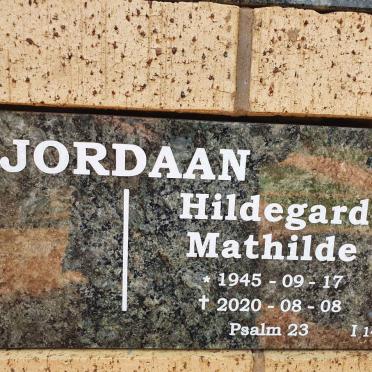JORDAAN Hildegard Mathilde 1945-2020