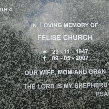 CHURCH Felise 1947-2007