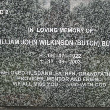 BURGER William John Wilkinson 1922-2003