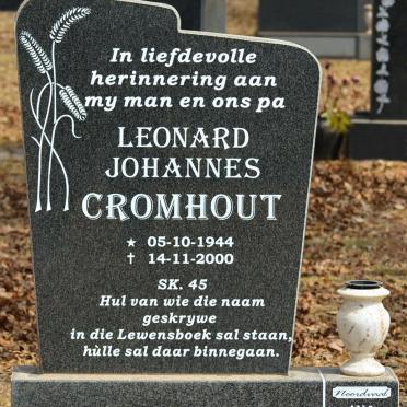 CROMHOUT Leonard Johannes 1944-2000