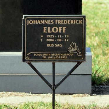ELOFF Johannes Frederick 1925-2006