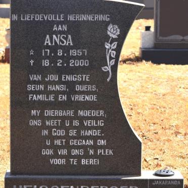 HEISSENBERGER Ansa 1957-2000