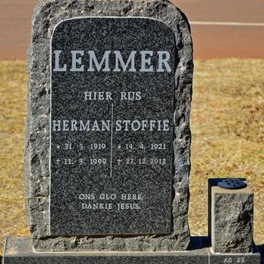 LEMMER Herman 1919-1999 &amp; Stoffie 1921-2012