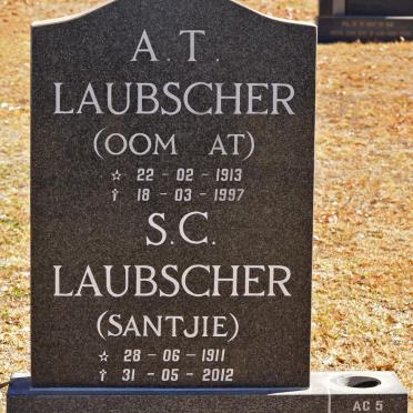LAUBSCHER A.T. 1913-1997 &amp; S.C. 1911-2012