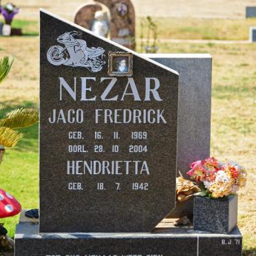 NEZAR Jaco Fredrick 1969-2004 :: NEZAR Hendrietta 1942-