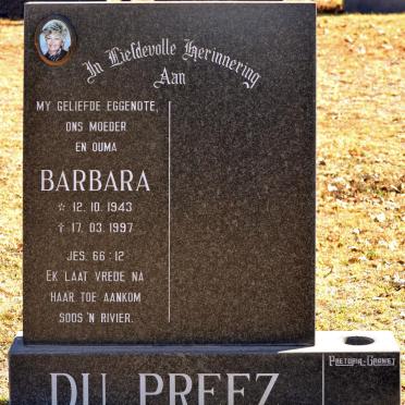 PREEZ Barbara, du 1943-1997