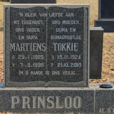 PRINSLOO Martiens 1925-1998 &amp; Tokkie 1924-2010