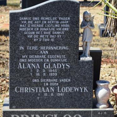 PRINSLOO Christiaan Lodewyk 1941- &amp; Alana Gladys 1945-1999