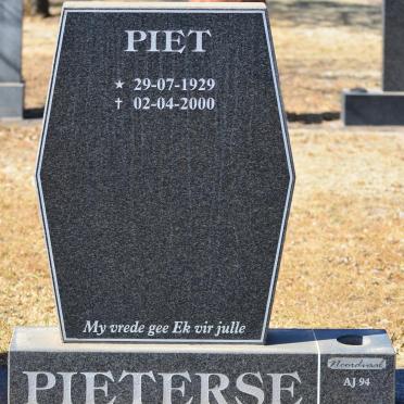 PIETERSE Piet 1929-2000