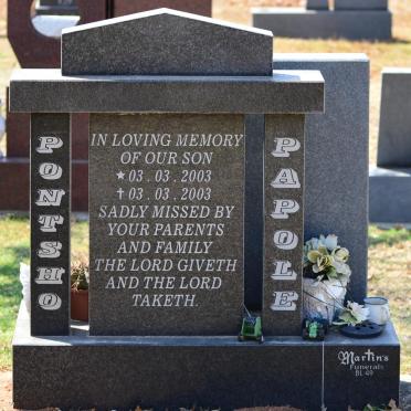 PAPOLE Pontsho 2003-2003