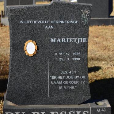 PLESSIS Marietjie, du 1956-1998