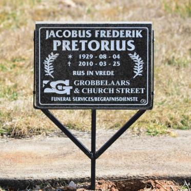 PRETORIUS Jacobus Frederik 1929-2010