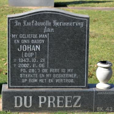 PREEZ Johan, du 1943-2002