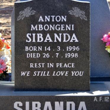 SIBANDA Anton Mbongeni 1996-1998
